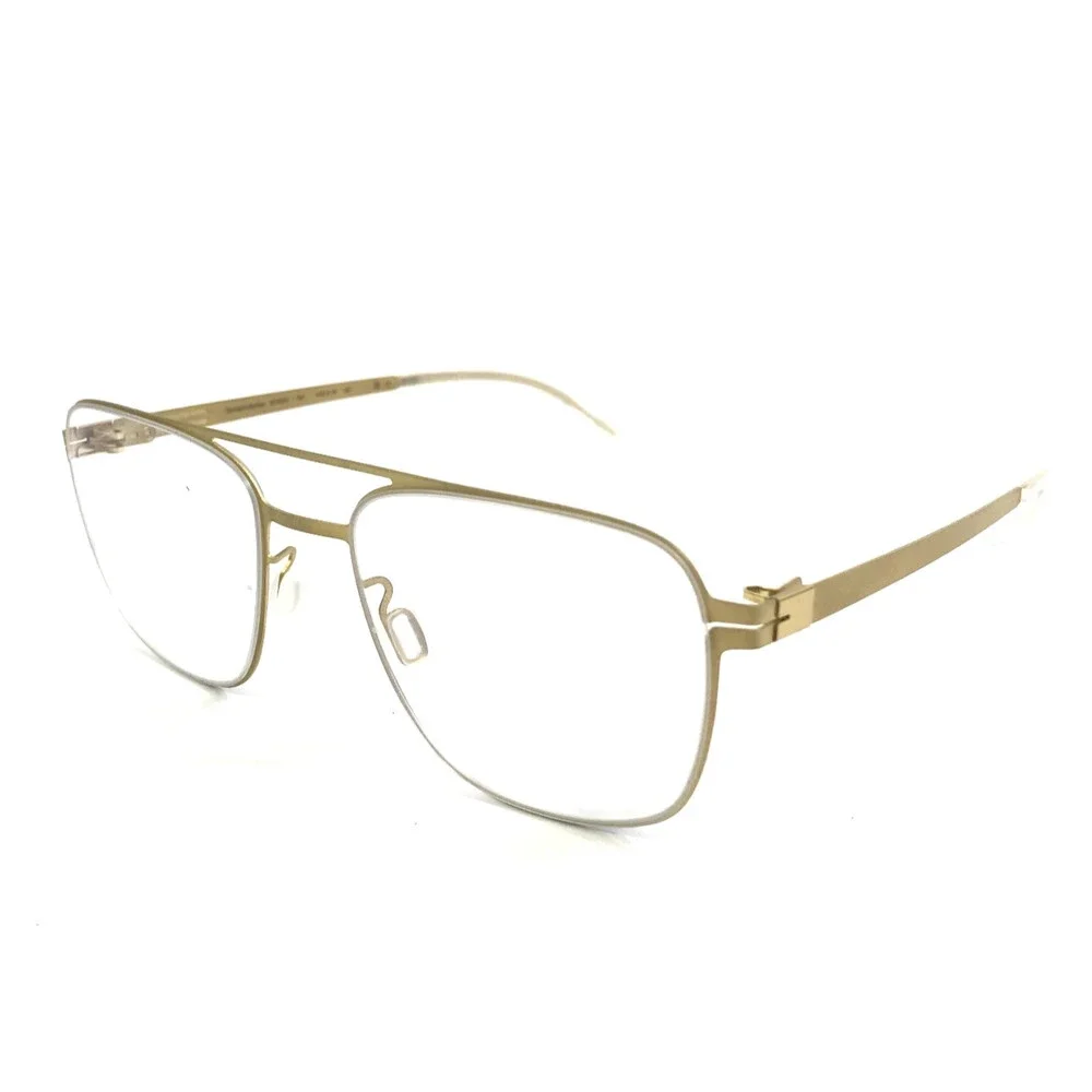 lool Eyewear Eyeglasses Frames KOSMO GD Matte Gold Square Full Rim 52-18-137